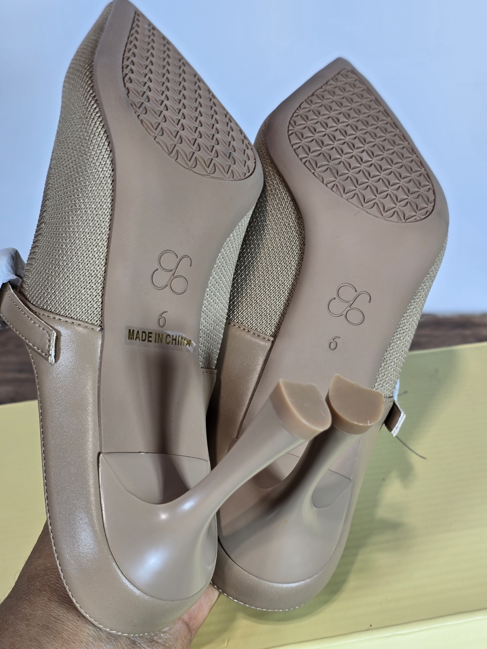 Cosy Island Women's Tan Pointed Toe Mary Jane Heeled Mules Size 5.5 - Picture 13 of 13